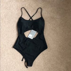 Gymshark Expose Black Swimsuit.  Size small.  NWT